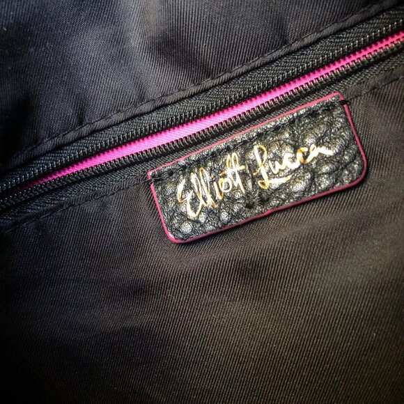 ELLIOTT LUCA Crossbody Purse Women's Black Leather Zipper Travel Shoulder Bag - Picture 10 of 11